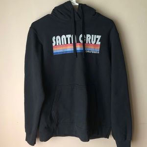Santa Cruz California black hoodie NWOT